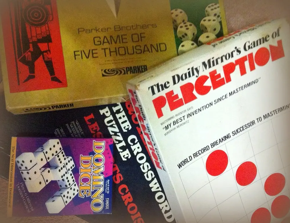 Scatole di giochi da tavolo vintage